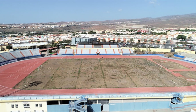 De renovatie van het stadion van Maspalomas maakt atletiekwedstrijden mogelijk