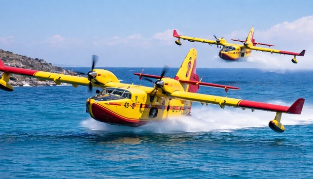 Bluswatervliegtuigen keren terug voor trainingsvluchten op de Canarische Eilanden