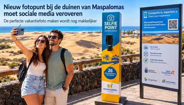 Nieuw fotopunt bij de duinen van Maspalomas moet sociale media veroveren